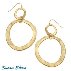COPY - Susan Shaw Handcast Double Gold Earrings